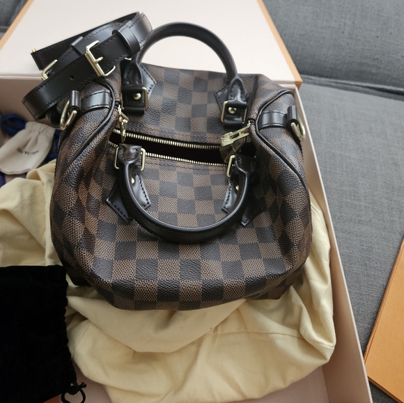 *SOLD* Louis Vuitton Speedy 25 Ebene Bandouliere Handbag Crossbody - Picture 5 of 17
